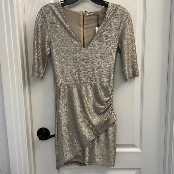 alice olivia metallic dress Alice + Olivia Tayla Mini Dress in Black/Multi